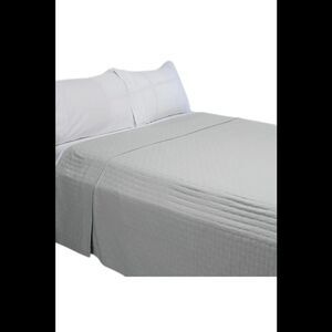 Concierge Collection 100% Cotton Herringbone Rib Blanket Gray